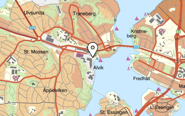 Karta som visar Poké Burger Alvik på Gustavslundsvägen 149e, 167 51 Bromma