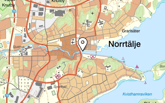 Karta som visar s/s Norrtelje på Norra Hamnpromenaden 2, 761 33 Norrtälje