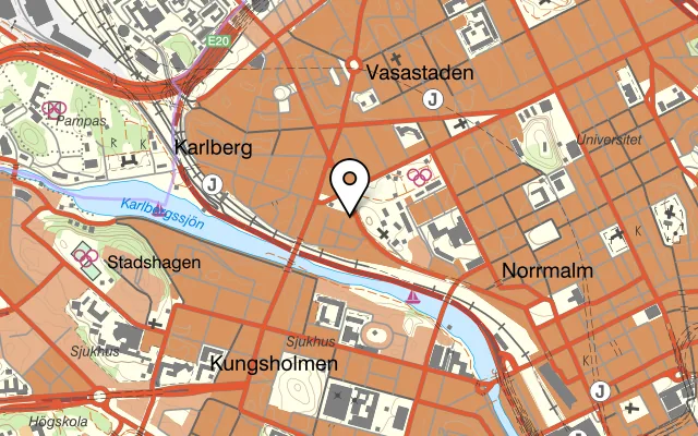 Karta som visar Portal på Sankt Eriksplan 1, 113 20 Stockholm