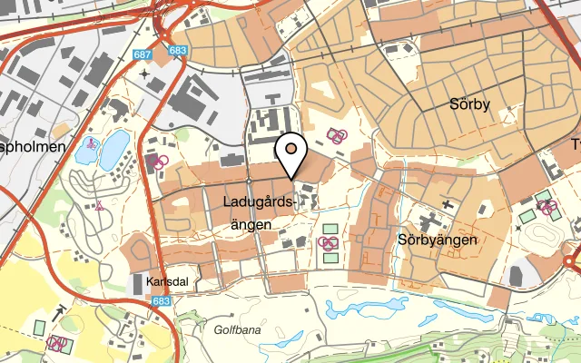 Karta som visar Mingus på Loftbodsgatan 2, 702 26 Örebro
