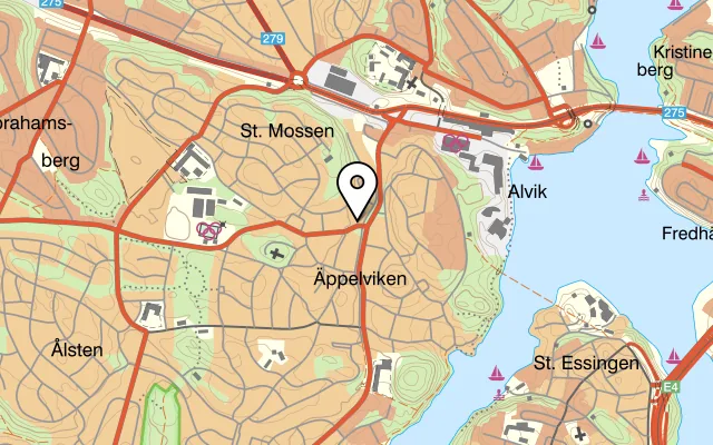 Karta som visar Park Konditori på Västerled 4, 167 55 Bromma