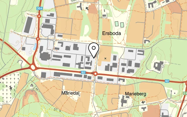 Karta som visar Miki sushi bar på Formvägen 12B, 906 21 Umeå