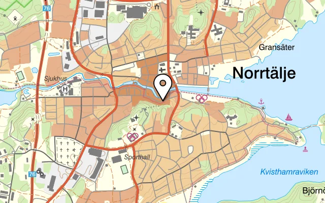 Karta som visar Ed's Burgers på Tillfällegatan 4, 761 30 Norrtälje