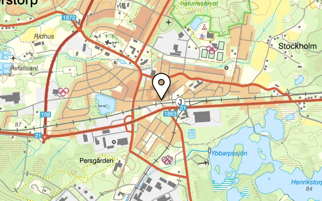 Karta som visar Pizzeria Hörnan på Åbygatan 20, 264 38 Klippan