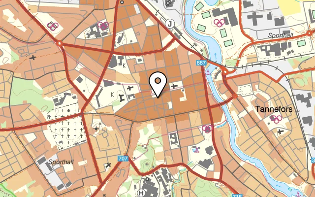 Karta som visar Brasserie Bouquet på Tanneforsgatan 8, 582 23 Linköping