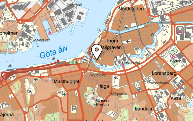Karta som visar SmokeBox på Esperantoplatsen 5, 411 19 Göteborg
