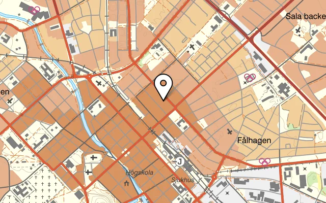 Karta som visar Uppströms Fisk&Skaldjur på S:t Persgatan 35, 753 31 Uppsala