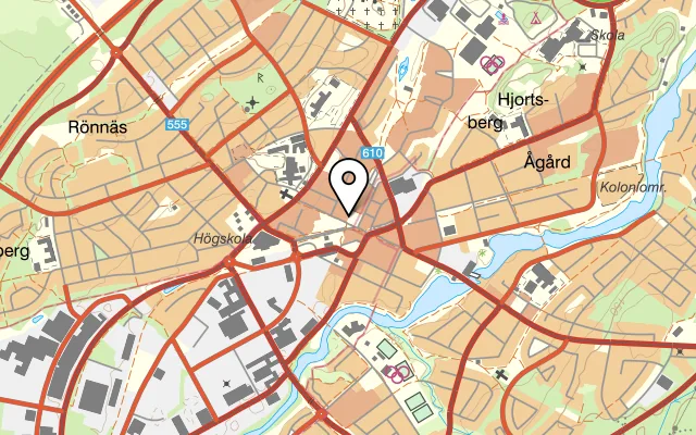 Karta som visar En trappa upp på Bilbyggarvägen 8, 393 56 Kalmar