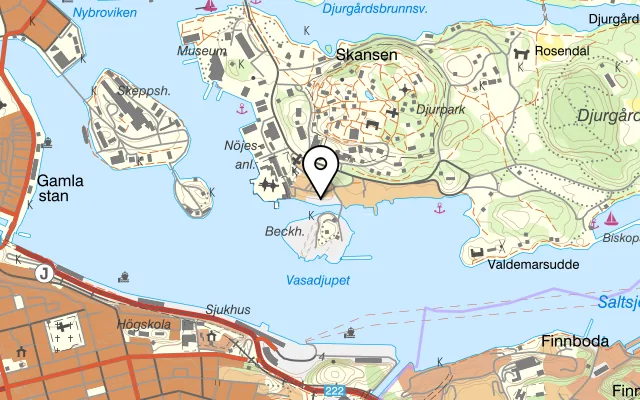 Karta som visar Skroten på Beckholmsvägen 14, 115 21 Stockholm