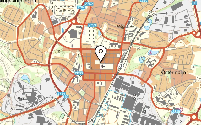 Karta som visar Den lilla krogen på Rådhusgatan 9, 541 30 Skövde