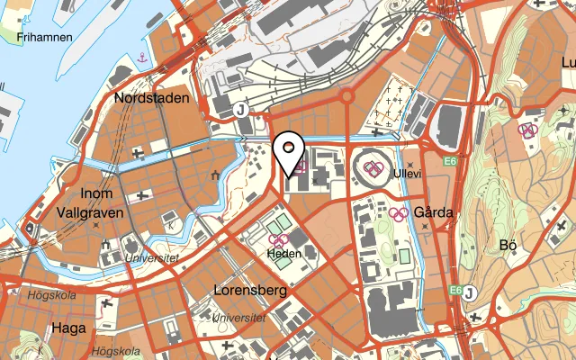 Karta som visar Gaffelkonst på Parkgatan 49, 411 39 Göteborg