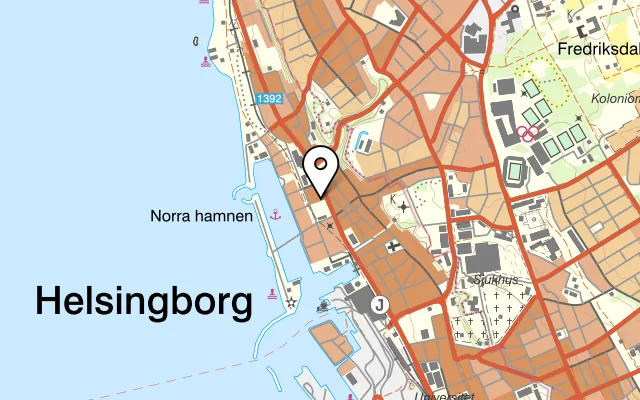 Karta som visar Restaurang Chay på Sundstorget 7, 252 21 Helsingborg