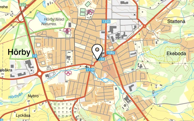 Karta som visar La Café på Storgatan 8C, 242 31 Hörby