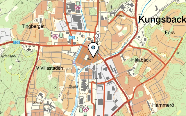 Karta som visar Chang Kang på Gustaf Larsons v 30, 418 78 Göteborg