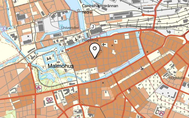 Karta som visar Mando Steakhouse på Skomakaregatan 4, 211 34 Malmö