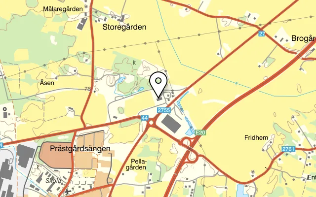 Karta som visar Rasta på Lundängsgatan 1, 533 91 Götene