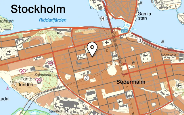 Karta som visar Glashuset på Strandvägen 18, 114 56 Stockholm