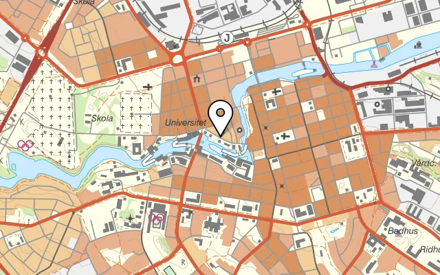 Karta som visar Mannam på Västgötegatan 20, 602 21 Norrköping