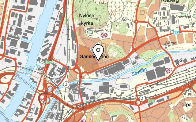 Karta som visar Cederleüfs & Svenheimers på Älvebacken 29, 442 48 Kungälv