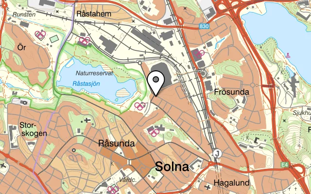 Karta som visar Pocket by Pontus på Evenemangsgatan 31, 169 79 Solna