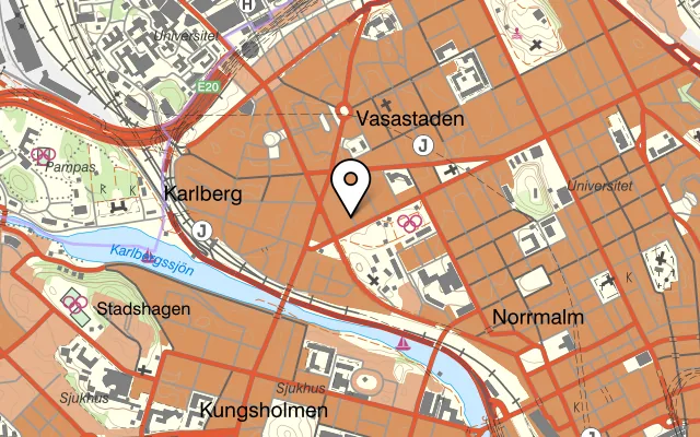 Karta som visar Café Koya på Gästrikegatan 3, 113 62 Stockholm