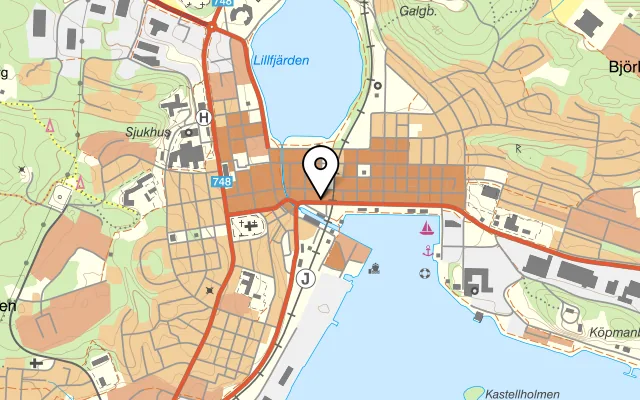 Karta som visar Old Texas Bar-B-Q Saloon på Hamngatan 5, 824 30 Hudiksvall