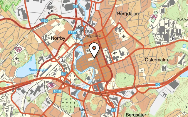 Karta som visar The Townhouse Borås på Österlånggatan 35, 503 31 Borås