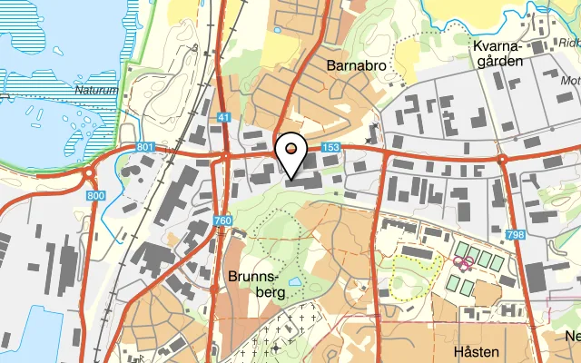 Karta som visar Linnea & Basilika på Kamremsgatan 5, Lugnet Rondellen, Kamremsgatan 5, 432 32 Varberg