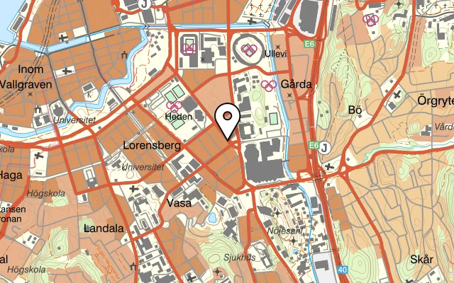 Karta som visar Trattoria da Pasquale på Sten Sturegatan 17, 412 52 Göteborg