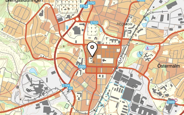 Karta som visar Helensgården på Vasagatan 2B, 541 50 Skövde