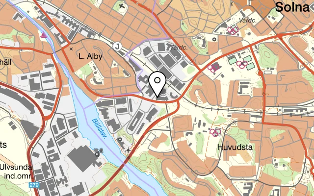 Karta som visar K-märkt Solna Strand på Elektrogatan 2, 171 54 Solna