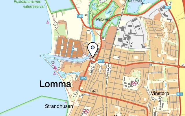Karta som visar M' Sushi Lounge på Hamntorget 2, 234 40 Lomma