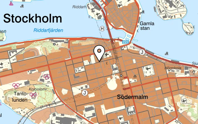 Karta som visar Ramblas på Sankt Paulsgatan 22D, 118 48 Stockholm