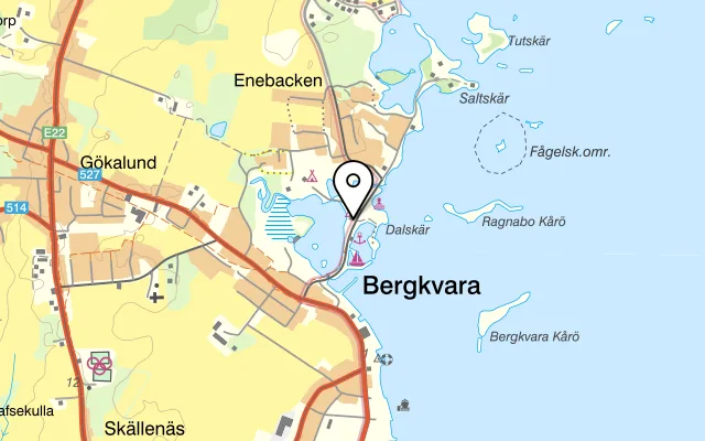 Karta som visar Dalskärs Sjökrog på Dalskärsvägen 11, 385 42 Bergkvara