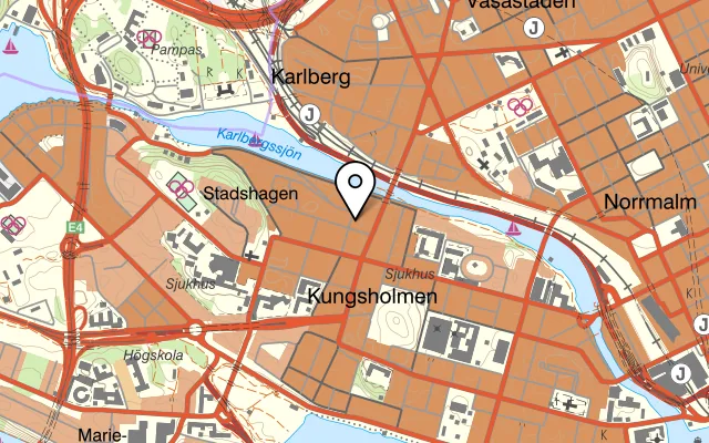 Karta som visar Bella Vista på Fridhemsgatan 62, 112 46 Stockholm