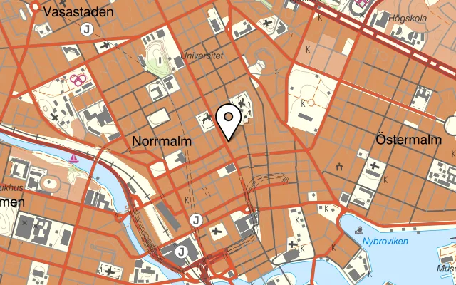 Karta som visar Urban Deli på Sveavägen 44, 111 34 Stockholm