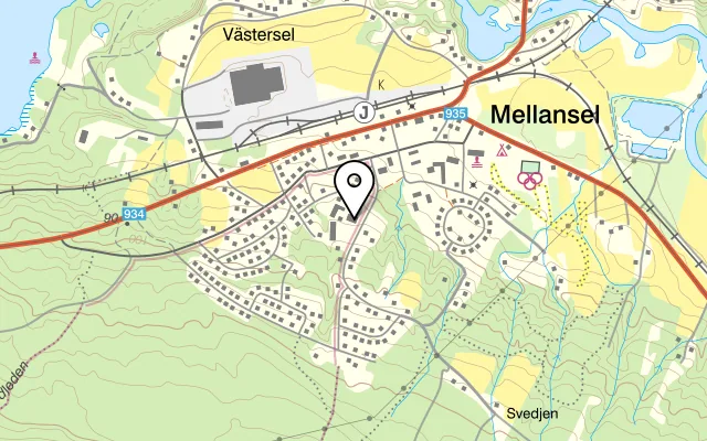 Karta som visar Tingsan på Tingshusgatan 6, 895 40 Mellansel