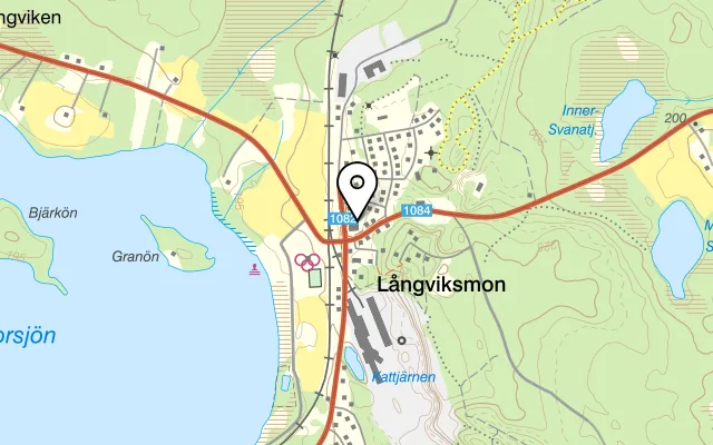 Karta som visar Millas Mat & Café på Lomvägen 2, 890 51 Långviksmon