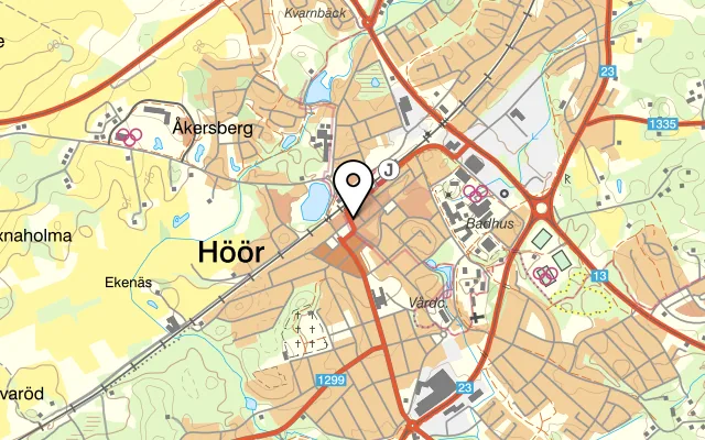 Karta som visar Höörkules på Storgatan 44, 243 30 Höör