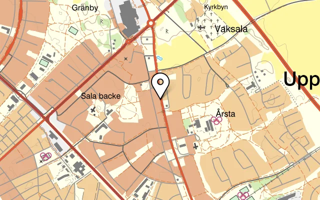 Karta som visar Natsu Sushi på Fyrislundsgatan 29, 754 33 Uppsala