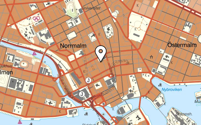 Karta som visar Machi Machi på Sergels Torg 29, 111 57 Stockholm