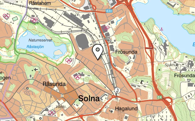 Karta som visar Balders Bröd och Vin på Stjärntorget 2, 169 79 Solna