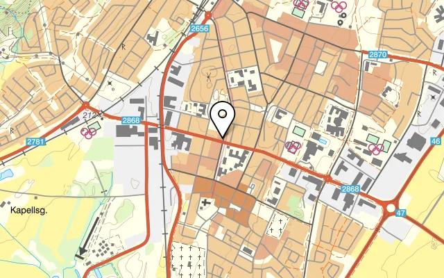 Karta som visar amazing thai på Sankt Olofsgatan 21B, 521 43 Falköping