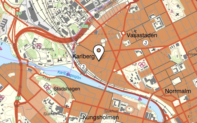 Karta som visar DalaNisse på Vikingagatan 7, 113 42 Stockholm