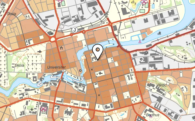 Karta som visar Ölstugan Gul-Olle på Trädgårdsgatan 15, 602 42 Norrköping, Sweden