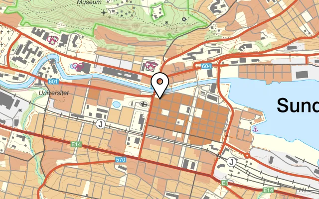 Karta som visar Great Eastern på Storgatan 31, 852 30 Sundsvall