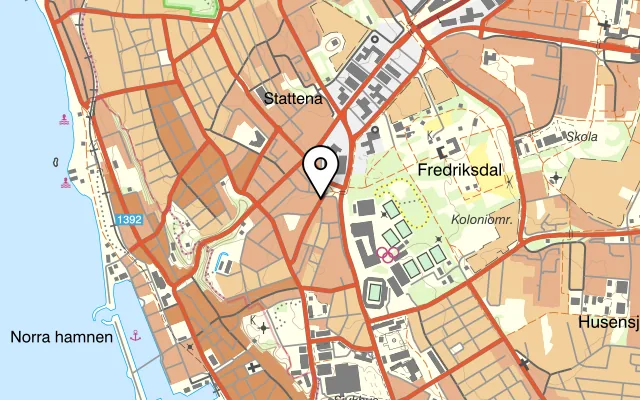 Karta som visar Aldas café på Rektorsgatan 11, 254 36 Helsingborg