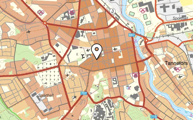 Karta som visar Alfama på Apotekaregatan 8, 582 27 Linköping