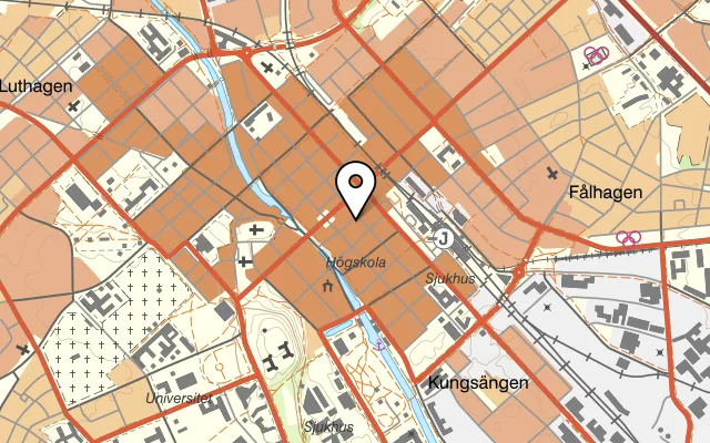 Karta som visar The Loco på Smedsgränd 11, 753 20 Uppsala