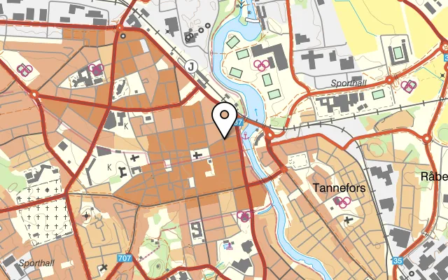 Karta som visar Indian Aroma på Ågatan 8, 582 22 Linköping